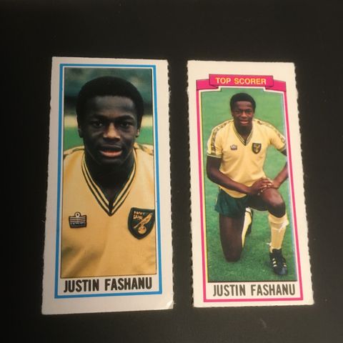 Norwich City - komplett sett 2 stk Topps 1981 fotballkort