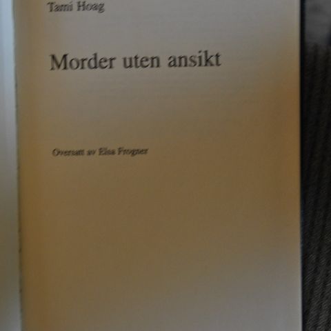 Tani Hoag: Morder uten ansikt: Innb:. (3). Sendes