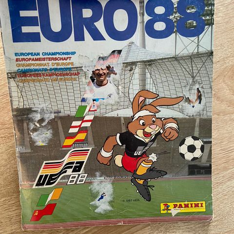 Panini Euro 88 klistremerkebok selges