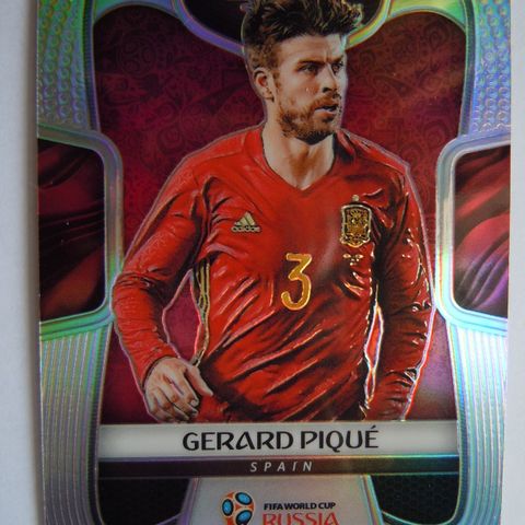 Fotballkort Panini Prizm Russia World Cup 2018 - Gerard Pique Silver Refractor