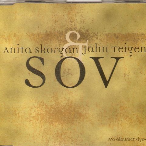 Anita Skorgan & Jahn Teigen - Sov - CD-Singel - Prima Vera