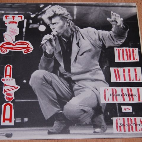 David Bowie - Time Will Crawl 7" m. ultrasjeldent tilbaketrukket cover!