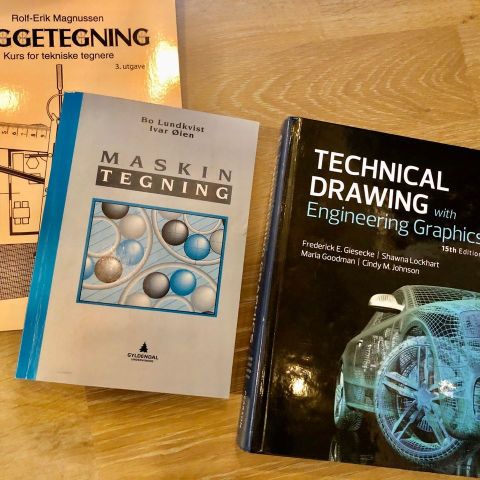 Maskintegning, Byggetegning og Technical Drawing bøker/Technical drawing