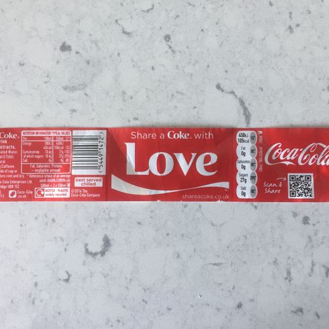 Coca-Cola "Love" Label