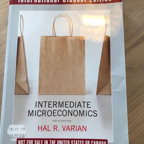 Intermediate microeconomics by Varian