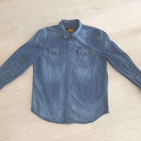 Superdry jeansskjorte str 2XL