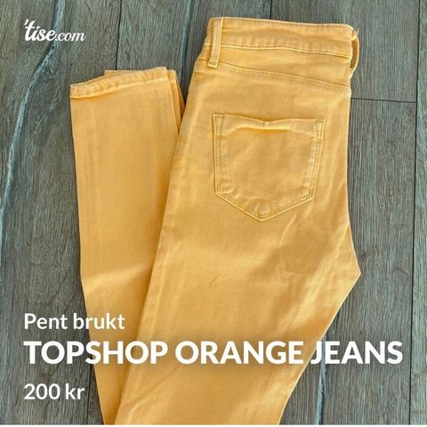 Topshop Orange Jeans