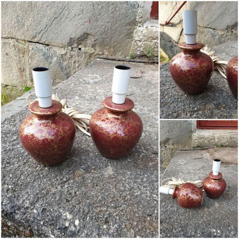 TO VINTAGE NYDELIGE BORDLAMPER FRA SKYTTERHOLM/DANSK DESIGN