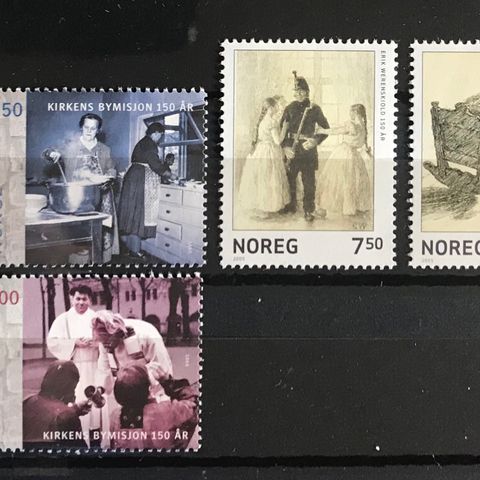 Norge postfrisk, nk 1553-1559 **, 7 pene merker fra 2005