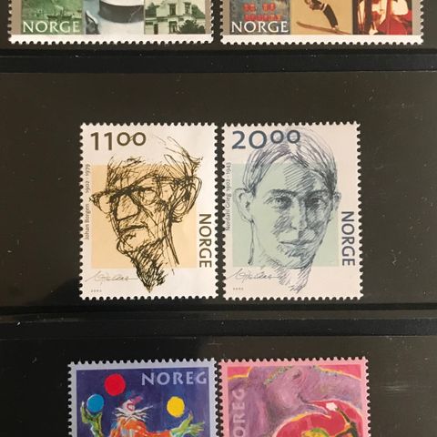 Norge postfrisk, nk 1471-1474+ 1481-1482**, tre fine 2002 frimerkeserier
