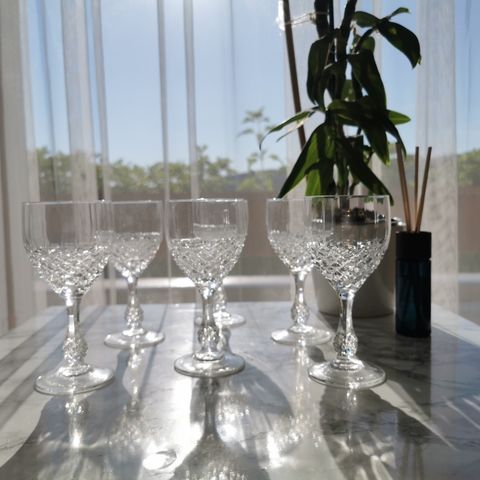 6 stk Vinglass /luminarc glass fra Frankrike