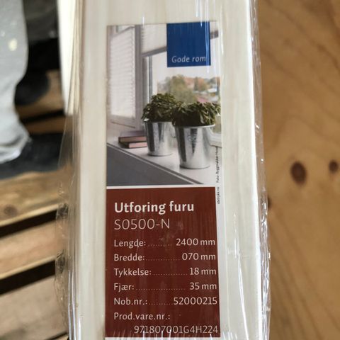 NY, uåpnet Utforings furu - 2400x070x18