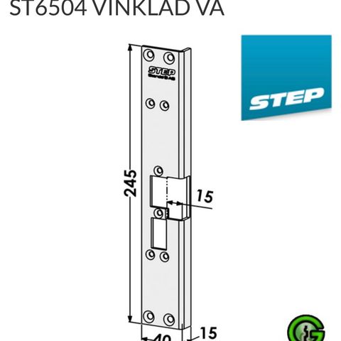 STEP MONTERINGSSTOLPE ST6504 VINKLAD VA