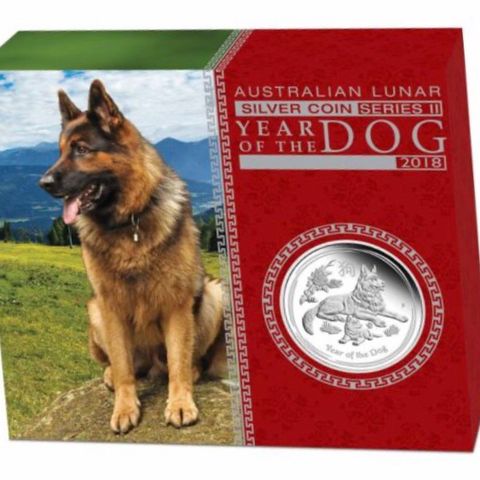 Australian Lunar Silver «YEAR OF THE DOG» 2018 proof