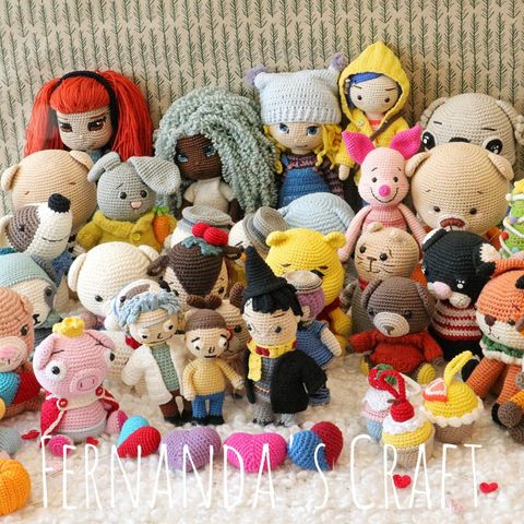 håndbroderte amigurumi dukker/handmade crochet dolls - den beste julegaven