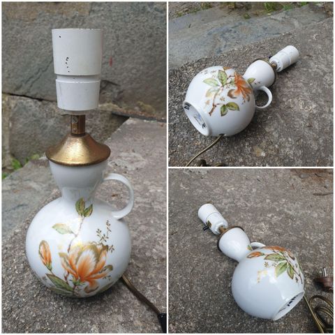 VINTAGE/ ELDRE PORSOLENS/MESSING BORDLAMPE MALT I 1981