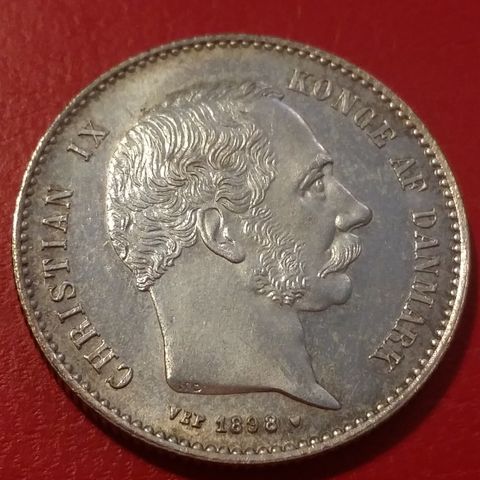 1 krone 1898 Danmark, kv 0 (#82)