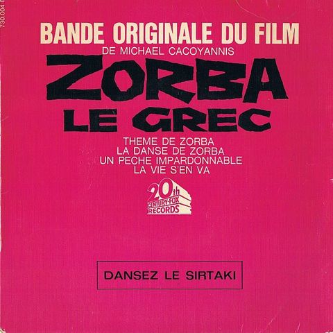 Mikis Theodorakis – Bande Originale Du Film Zorba (7", EP 1965)