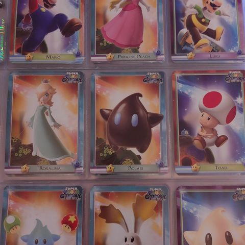 Super Mario Galaxy samlekort/trading cards