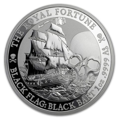 2020 TUVALU 1 OZ SØLV «BLACK FLAG – THE ROYAL FORTUNE