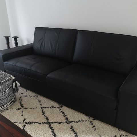 Kivik sofa i skinn