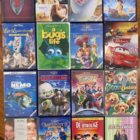 8stk Walt Disney filmer DVD