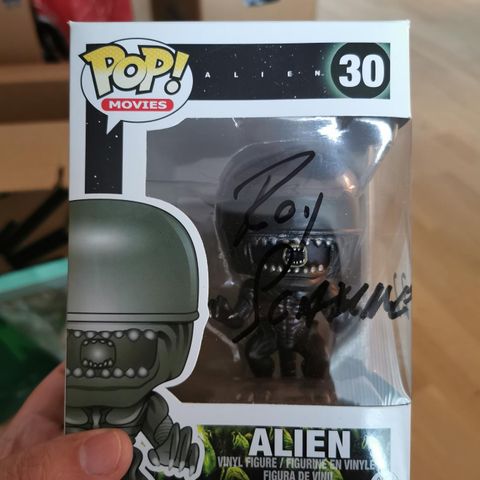 Signert av avdøde Roy Schammel! Funko Pop! #30 Alien