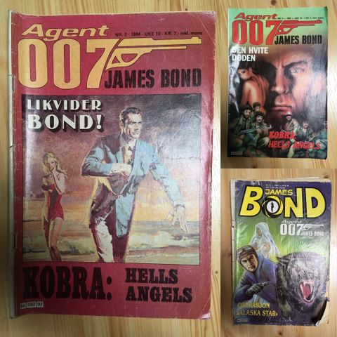 3 Agent 007 James Bond blader - nr. 2 1984 - nr. 3 1984 - nr. 8 1984