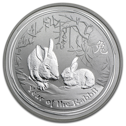 AUSTRALIA year of the Rabbit 2011 50 cent Lunar 0.999 half oz sølv