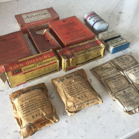 Vintage 1930s-60s First Aid Bandages & Plasters Material