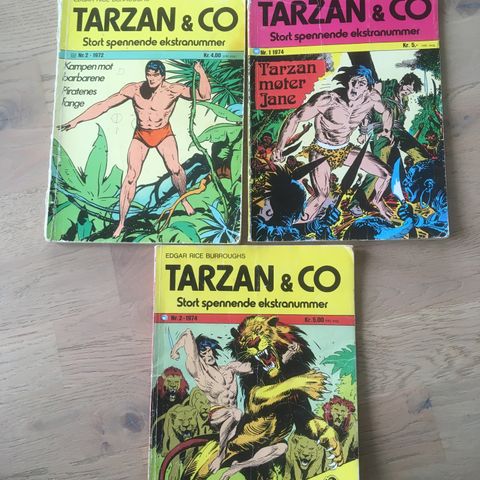 Tarzan & Co 1972 og 1974 - leseblader