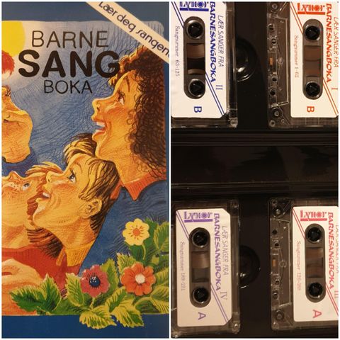 VINTAGE/RETRO KASSETR "BARNE SANG BOKA 4 KASETTER "