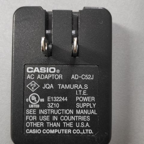 Casio AC adapter, strømadapter