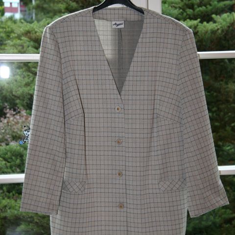 Vintage rutete blazer / jakke / ytterjakke fra Aspens - størrelse 48