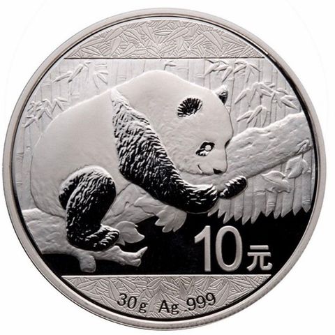 Panda 2016 i  .9999 sølv. Bu kvalitet i kapsel.