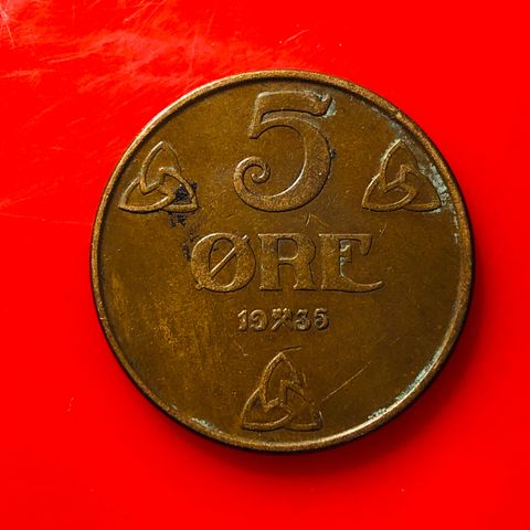 5 øre 1935. (728A)