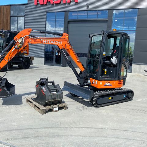 Minigraver utleie 2022 Hitachi zx26 2,7t - *fri frakt*