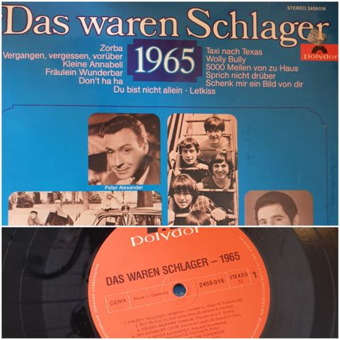 VINTAGE/RETRO LP-VINYL "DAS WAREN SCHLAGER 1965"