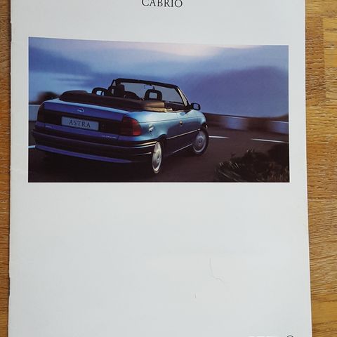 Brosjyre Opel Astra Cabrio 1997