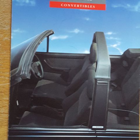 Brosjyre Vauxhall Astra Convertible 1991