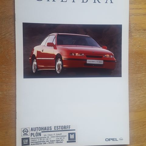 Brosjyre Opel Calibra 1993