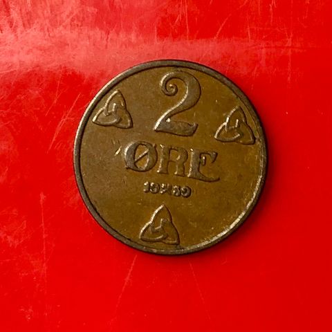 2 øre 1939. (1085A)