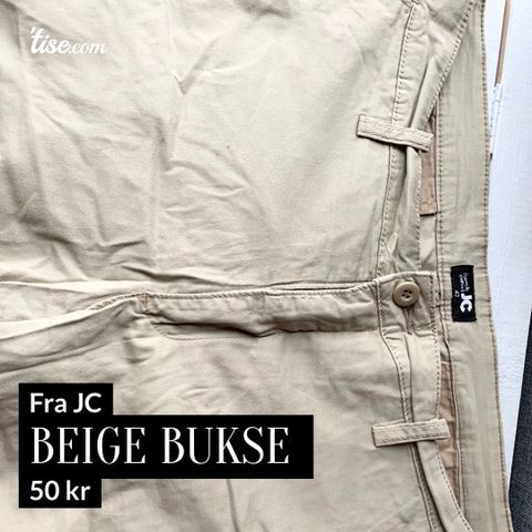 Bukse beige str. 42 fra JC chili