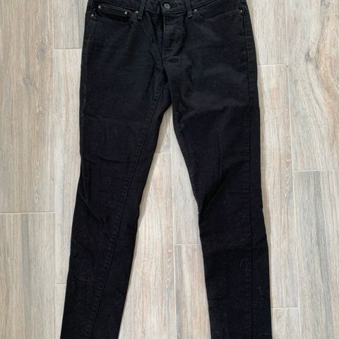 Sort Levis Jeans Slight Curve Modern Rise Skinny str 29