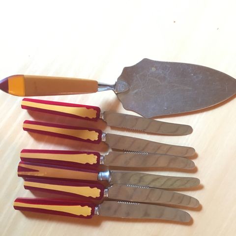 Retro kniver / kakespade  + fruktkniver