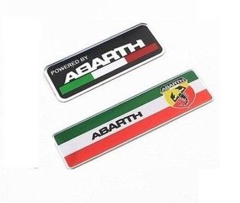 2 stk. Abarth logo skilt Fiat Abarth emblem