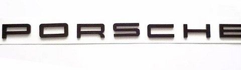 Porsche logo/skrift matt sort & blank sort