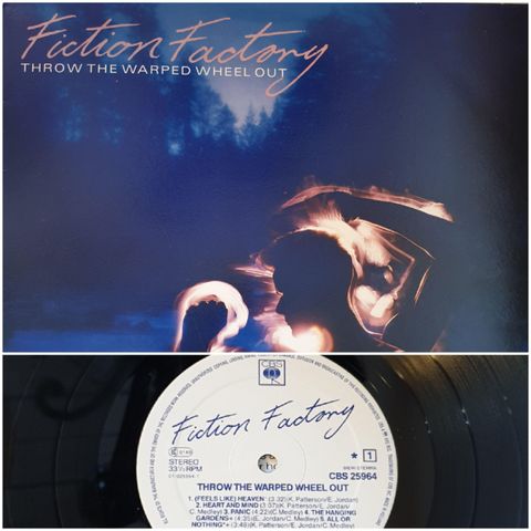 VINTAGE/RETRO LP-VINYL "FICTION FACTORY/THROW THE WARPED WHEEL OUT"