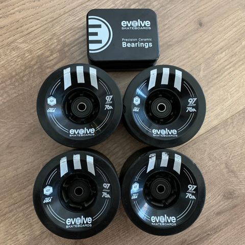 Evolve skateboard 97mm street hjul. Ceramic bearings