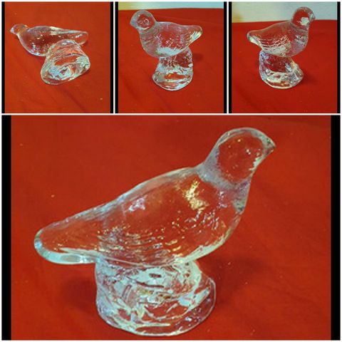 VINTAGE NYDELIGE BLANK GLASSFUGEL 